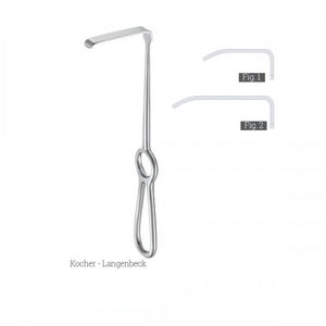 Rétracteur manuel en acier inoxydable Kocher Langenbeck, fabriqué professionnellement, réutilisable, personnalisable, instruments chirurgicaux dentaires - Product Image 1