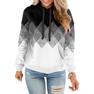 Sudaderas con capucha informales para mujer diseñadas con forro polar de algodón de corte relajado de gran tamaño con bordes acanalados y Capucha ajustable para mayor comodidad - Product Image 4