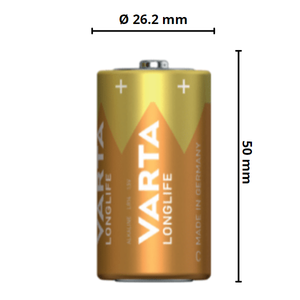 Blister da 2 pezzi con batteria primaria alcalina a mezza torcia a lunga durata Varta C - Product Image 5