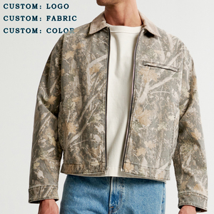 Vente en gros Streetwear personnalisé Survêtement camouflage pour hommes Pantalon cargo de menuisier et fermeture éclair Ensemble veste camouflage véritable arbre - Product Image 6