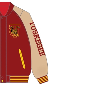 Tuskegee Varsity Jacket Golden Tigers Mascot bordado HBCU Pride 1881 School Spirit prendas de vestir exteriores personalizadas Unisex ropa a granel - Product Image 4
