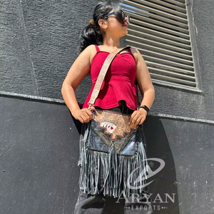 กระเป๋าสะพายพาดลำตัวแบบใสทำจากหนังวัวสำหรับผู้หญิงกระเป๋าหนังแท้มีสไตล์ - Product Image 1