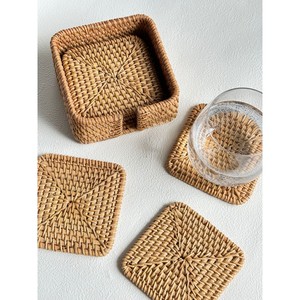 Buy Hot Selling Rattan <b>Woven</b> Square <b>Coasters</b> Handcrafted <b>Woven</b> Jute Wicker Drink <b>Coasters</b> Dining Table Mat Heat Resistant - Product Image 3