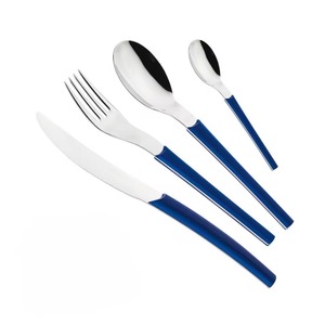 Juego de 5 cubiertos de acero inoxidable, ideal para utensilios de cocina, regalo de mesa, cubiertos con acabado plateado para el hogar, mango de lujo - Product Image 5