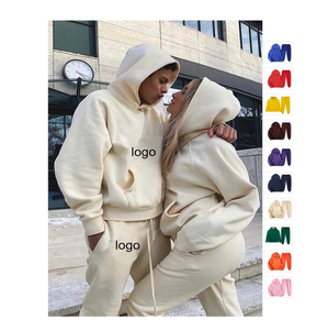 Conjuntos de chándal con capucha unisex Joggers Logotipo propio Chándal Venta al por mayor Pantalones de chándal y Sudadera con capucha personalizados Conjunto Unisex de alta calidad - Product Image 5