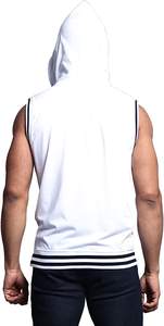 wholesale custom design <b>sleeveless</b> workout gym <b>hoodie</b> for <b>men</b> - Product Image 2