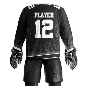 Matériel de qualité supérieure Prix bon marché Kits d'équipe de hockey sur glace personnalisés Tissu respirant à séchage rapide 100% polyester Uniformes de hockey sur glace - Product Image 5