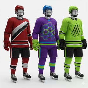 Conjunto de Jersey de Hockey sobre Hielo al por Mayor 2026 |   Uniforme de Equipo Personalizado por Sublimación |   Servicio OEM |   100% Poliéster de Secado Rápido |   Equipo Personalizado - Product Image 5