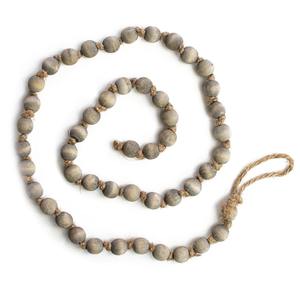 พวงมาลัยลูกปัดไม้สีน้ำตาลชนบทที่ดีที่สุดหรูหราสำหรับบ้านไร่ตกแต่งบ้านสไตล์โบโฮเหมาะสำหรับปูโต๊ะและนำความอบอุ่นตามธรรมชาติ - Product Image 1