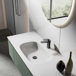 TONA Diana stile moderno <span class=keywords><strong>antracite</strong></span> verde MDF a parete LED argento specchio resistente all'acqua morbido <span class=keywords><strong>bagno</strong></span> Vanity eco-friendly - Product Image 2