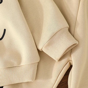 Ligero polar invierno Casual sólido suéter chándal deportes Sudadera con capucha niños traje ropa deportiva traje bebé niña conjuntos de ropa - Product Image 5