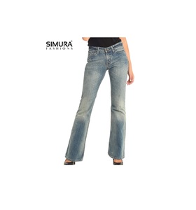 Nouveauté : Jeans en denim pour femmes de haute qualité, coupe large, fabriqués au Bangladesh, confortables, en élasthanne/polyester, écologiques, taille haute - Product Image 1