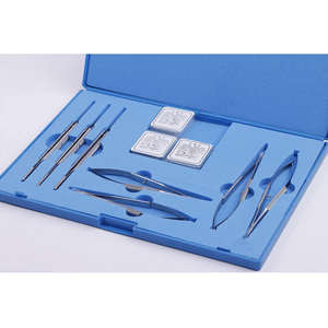 Juego de Instrumentos Microquirúrgicos de 10 Piezas, Pinzas y Portaagujas de Acero para Cirugía Endoscópica, Reutilizables - Product Image 1