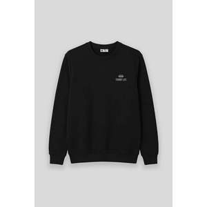 Sweat-shirt Tommylife pour homme, col rond, grande taille - Gris chiné - Pull confortable à col rond pour les grands et les corpulents - Product Image 1