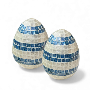 ไข่ไม้ไผ่ทำมือประดับมุกสำหรับเทศกาลอีสเตอร์ ของตกแต่งบ้านสุดหรู ของประดับตกแต่งโต๊ะกลาง ของขวัญวันหยุดฤดูใบไม้ผลิ เวียดนาม - Product Image 2