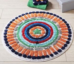 Attractive Luxury Round Tufted Cotton Bath Mats Softest Anti Slip Bathroom Mat at <b>cheap</b> price - Product Image 1