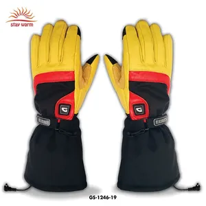 Gants en cuir chauffants électriques pour hommes, pour travaux en extérieur, pêche, ski - Product Image 5