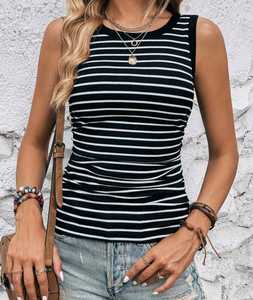 Camiseta sin Mangas Informal para Mujer FOUR H con Diseño de Manga Campana Tejida, Personalizable ODM, Corte Ajustado para tu Entrada a la Cámara de la Moda - Product Image 1