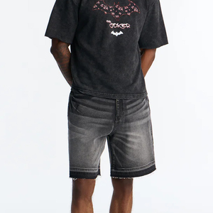 Pantalones Cortos de Mezclilla para Hombre, de Tela de Algodón, con Múltiples Bolsillos, Tejido Resistente, Transpirable y Ajustable, con Cierre de Botón para un Ajuste Relajado - Product Image 2
