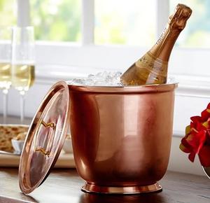 Cubo de hielo de cobre martillado de primera calidad con brillo metálico y estilo adornado para bodas, eventos formales y Decoración de mesa clásica - Product Image 5