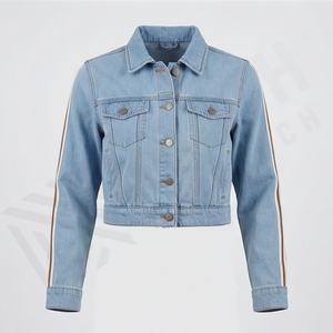 Veste en jean pour femme, style décontracté, manches longues, vêtements en vrac, tendance, vêtements d'extérieur décontractés, couleur personnalisée - Product Image 1