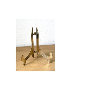 Soporte de acero inoxidable y placa de metal con escurridor, utensilio para platos, producto con pieza natural - Product Image 2
