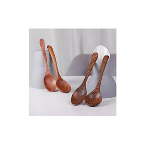 Cuillère à soupe en bois 2 en 1 Louche de cuisine Cuillère à soupe avec filtre pour acacia et manguier cuillère différente - Product Image 4