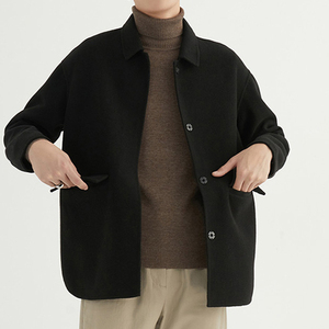 Nuevo Otoño e Invierno cuello de lana coreano corto Slim Fit chaqueta de lana abrigos de hombre - Product Image 4