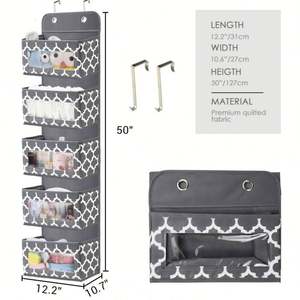 2021 New Arrival Hot Selling 5-Layer Clear Window Wall Hanging Door Organizer Fabric Cloth Foldable <b>Shoes</b> Bathroom Garage - Product Image 4