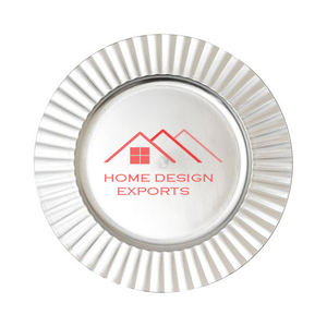 Vente chaude Cuisine Décorative Alimentaire Service Patel à Bas Prix Brillant Argent Fini Personnaliser Conception Plaque De Chargeur En Métal - Product Image 2