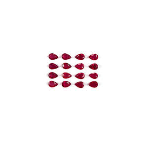 Natural Bangkok Ruby <b>Beads</b> Calibrated Pears 4x7mm 5x8mm Faceted Loose Gemstone Fine for DIY Jewelry Making Heat Treated <b>Red</b> - Product Image 2