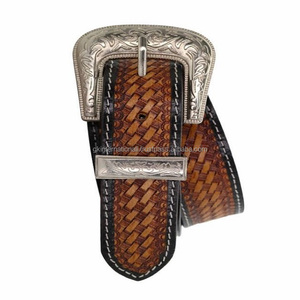 Cinturón de herramientas occidental de cuero tallado a mano, personalizado, 38mm, diseño de lujo - Product Image 5