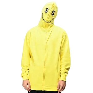 Mens Full Face Zip Hoodie 480 GSM Cotton Polyester <b>Fleece</b> <b>Thick</b> Winter Street Style <b>Jacket</b> OEM Factory Supplier - Product Image 1