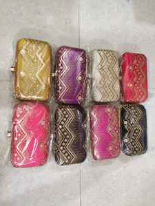 Embrayages brodés fantaisie à la mode pour femmes avec doublure en coton broderie décorative - Product Image 2