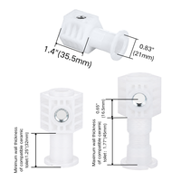 Kit de fixation dissimulée JIELIN pour toilettes murales modernes, fixation par le bas, installation facile, clé hexagonale, modèle T3231 pour H8209660000001
