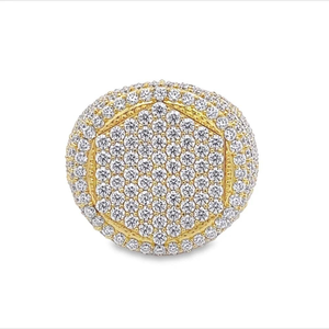 Personnaliser Design Moderne Hommes Hip Hop Bagues de Fiançailles de Mariage Pour Hommes Cadeaux 14K Or Moissanite Diamant - Product Image 3