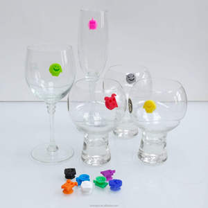 Etiquetas identificadoras de bebidas de copa de vino con ventosa, dijes únicos para fiesta, Bar, suministros de cocina - Product Image 2