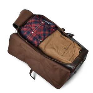 กระเป๋าหนังแท้สั่งทำได้กระเป๋าไปยิมทรงดัฟเฟิลกระเป๋าเดินทางวันหยุดสุดสัปดาห์แนววินเทจแฟชั่น - Product Image 2