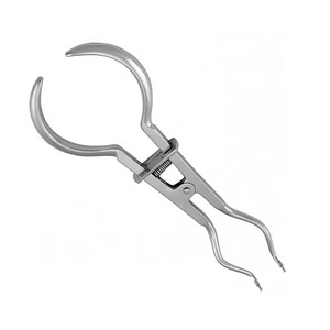 Pince dentaire de placement pour barrage gingival en caoutchouc ivoire, en acier inoxydable, avec poignée ergonomique manuelle, accessoire endodontique pour une précision accrue - Product Image 5