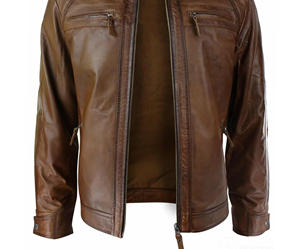 แจ็คเก็ตหนังผู้ชายแบบวินเทจคุณภาพสูง ดีไซน์สตรีทแฟชั่น รุ่นใหม่ล่าสุด ปี 2025 กันน้ำ เป็นมิตรกับสิ่งแวดล้อม เหมาะสำหรับขี่มอเตอร์ไซค์ ขายดี - Product Image 6