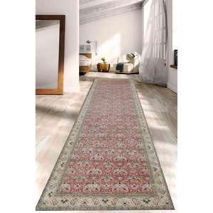 Tapis imprimé à motifs floraux - Décoration d'intérieur de style vintage, avec tapis à poils doux - Product Image 3