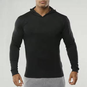 Vente en gros de sweatshirts à capuche personnalisés de haute qualité avec logo 95% coton 5% polyester sweatshirt à capuche à manches longues pour hommes - Product Image 5