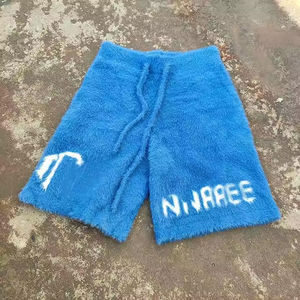 Shorts en mohair ultra doux de luxe pour hommes, mélange de laine premium, léger, respirant, décontracté, vêtements de mode d'été - Product Image 1