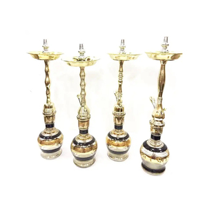 Farida tradicional egipcia Sheesha Hukka nueva llegada 65 cm latón medio Midi Hookah Set Lacquer Technics - Product Image 1