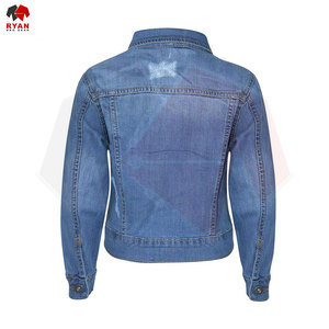 Women's Denim Jacket Premium Cotton Fabric Casual Wear Customized Design OEM & ODM Production - Product Image 3