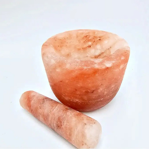 Pequeña cocina estilo amor alta calidad artesanías naturales talladas mortero Maja especias herramienta sin Base sal decoración pequeño diseño - Product Image 4