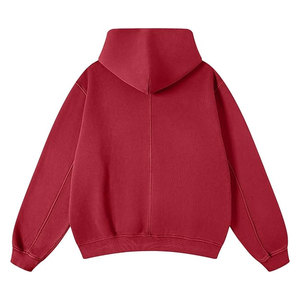 Acid Wash Hombres Logotipo personalizado Drop Shoulder Fleece Pullover Hoodie Loose Fit Ultra Soft Sudadera con capucha Bolsillos Sudaderas con capucha - Product Image 2