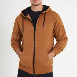Sudadera con capucha de invierno para hombre de mejor diseño, gran oferta, ropa de calle, patrón sólido, tela de punto, 100% algodón, cuello con capucha, forrado, teñido liso - Product Image 3