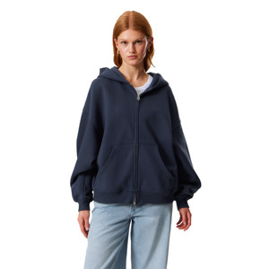 Vente en gros Fabricant de pull à capuche surdimensionné en coton avec fermeture éclair, sweat-shirt à capuche personnalisé Designer bouffant impression hiver devant pour femmes - Product Image 1