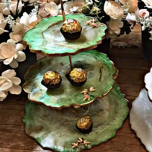 DIY ถาดผลไม้รูปทรงกลม3ชั้นแม่พิมพ์ซิลิโคนสำหรับเรซินอาร์ต - Product Image 1